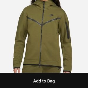 Nike fleece track hoodie. Olive green size XXL